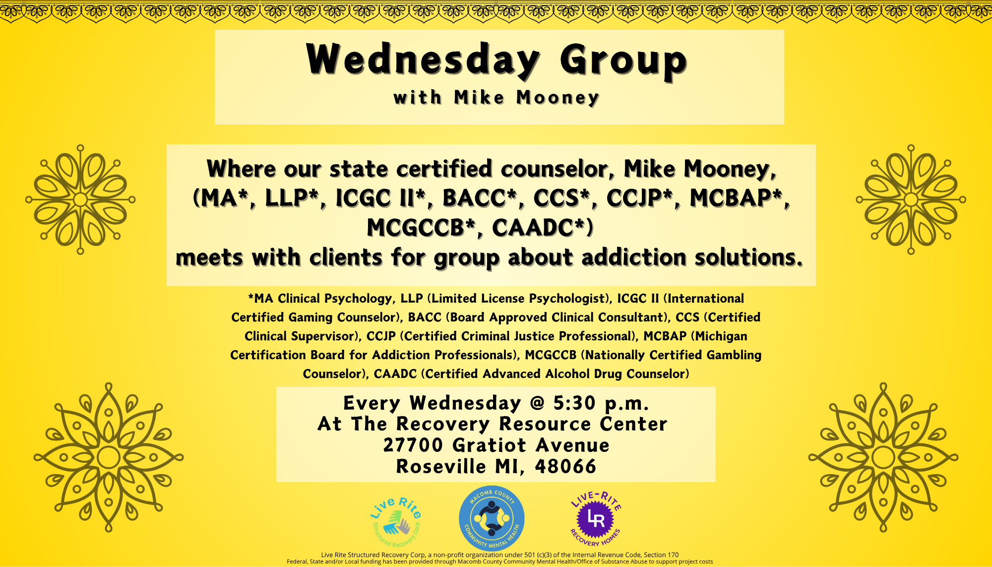 Wednesday Group with Mike Mooney