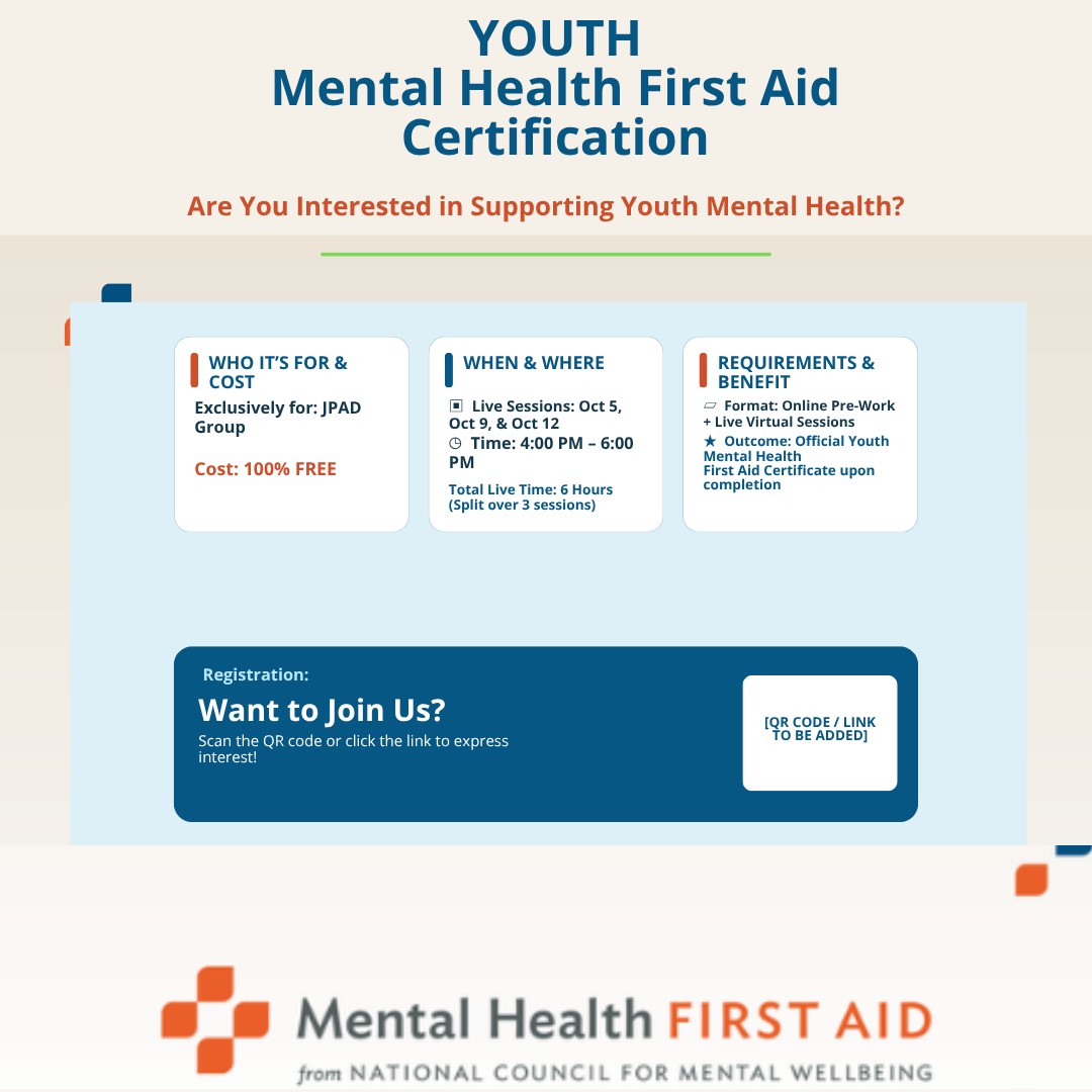YOUTH Mental Health First Aid Certification